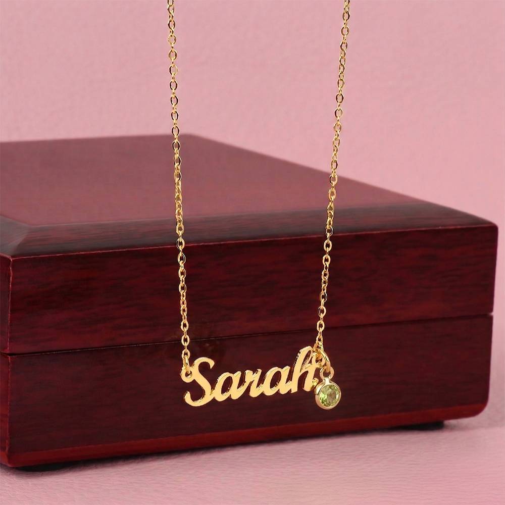 Custom Name Necklace with Birthstone | Panda Jewelry Store