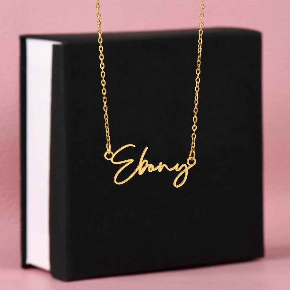 Card Signature Style Custom Name Necklace | Panda Jewelry Store