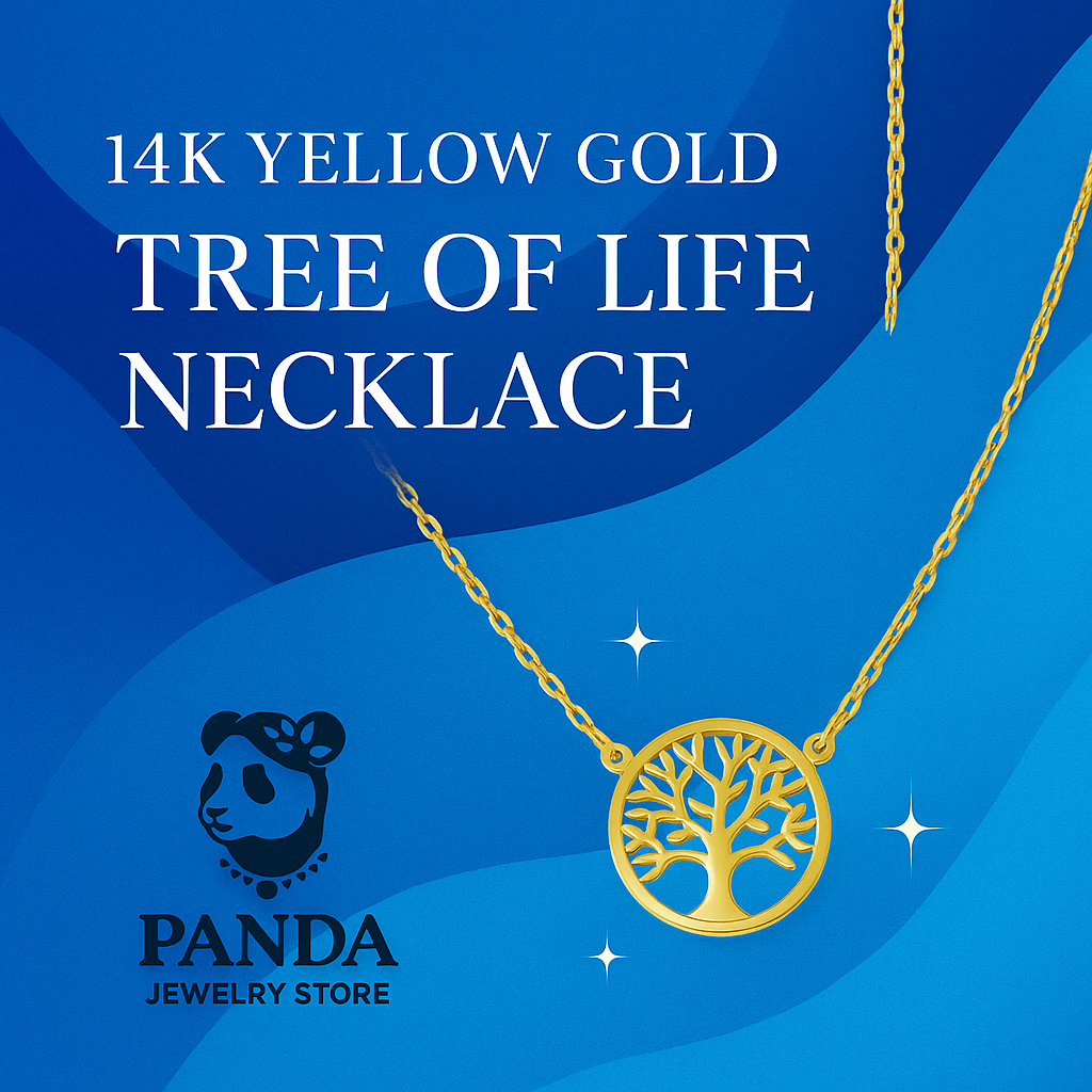 14K Yellow Gold Tree of Life Necklace