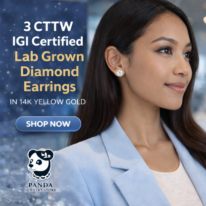 3 cttw Certified IGI Lab Grown Round Diamond Earrings 14k Yellow Gold (G/VS2)
