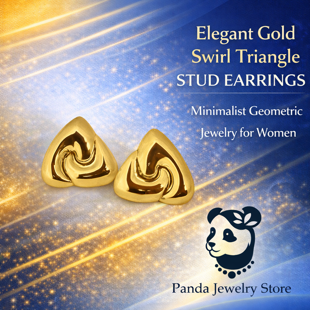 Fine Jewelry Women Electroforming Women Modern Geometry Rotating Triangle S999 Sterling Silver  Chunky Stud Earrings