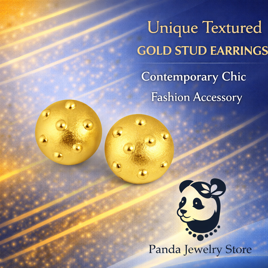 Chunky Jewelry Electroforming Lady's Modern Geometry Round Ball with Rivet S999 Sterling Silver Huge Stud Earrings