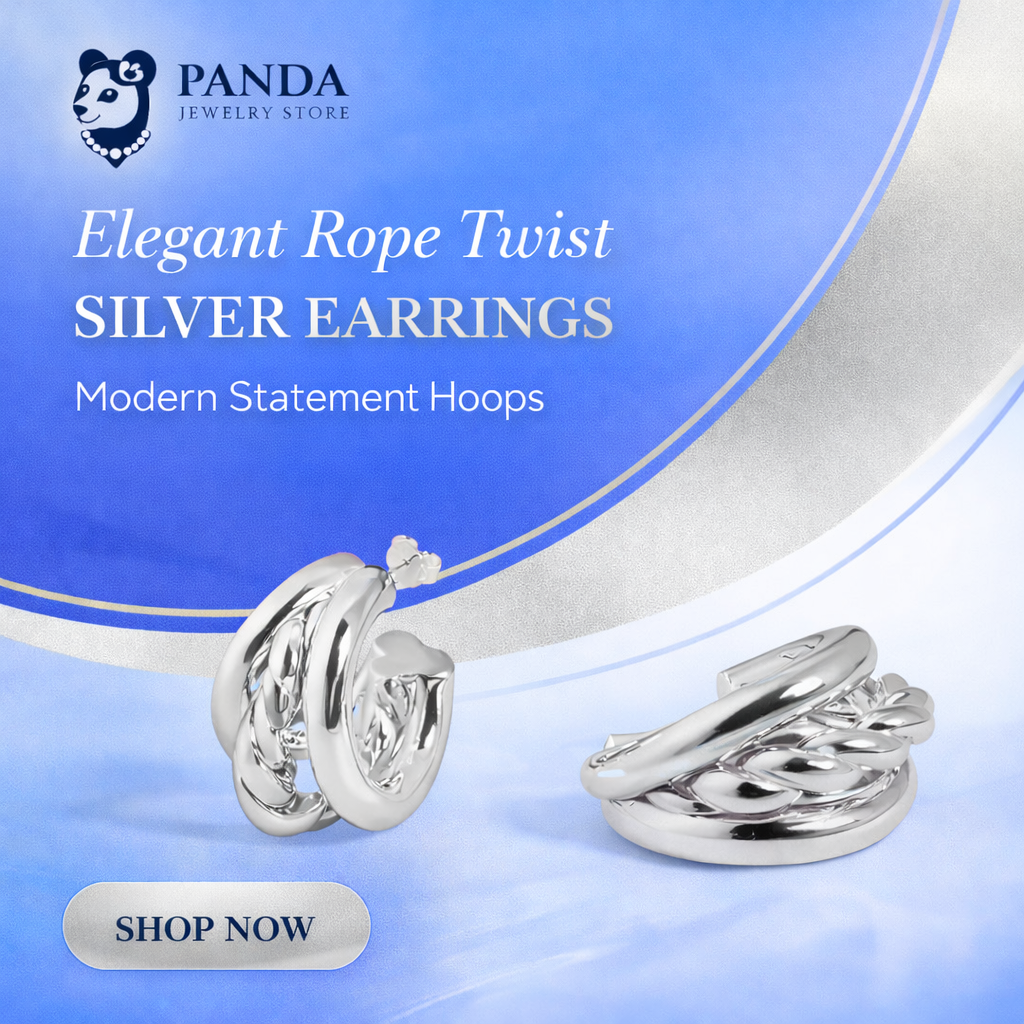 Fine Jewelry Electroforming Geometry Women Hollow Three C Shape Tube S999 Sterling Silver Huggie Caged Studs Earrings(Pre-Sale)