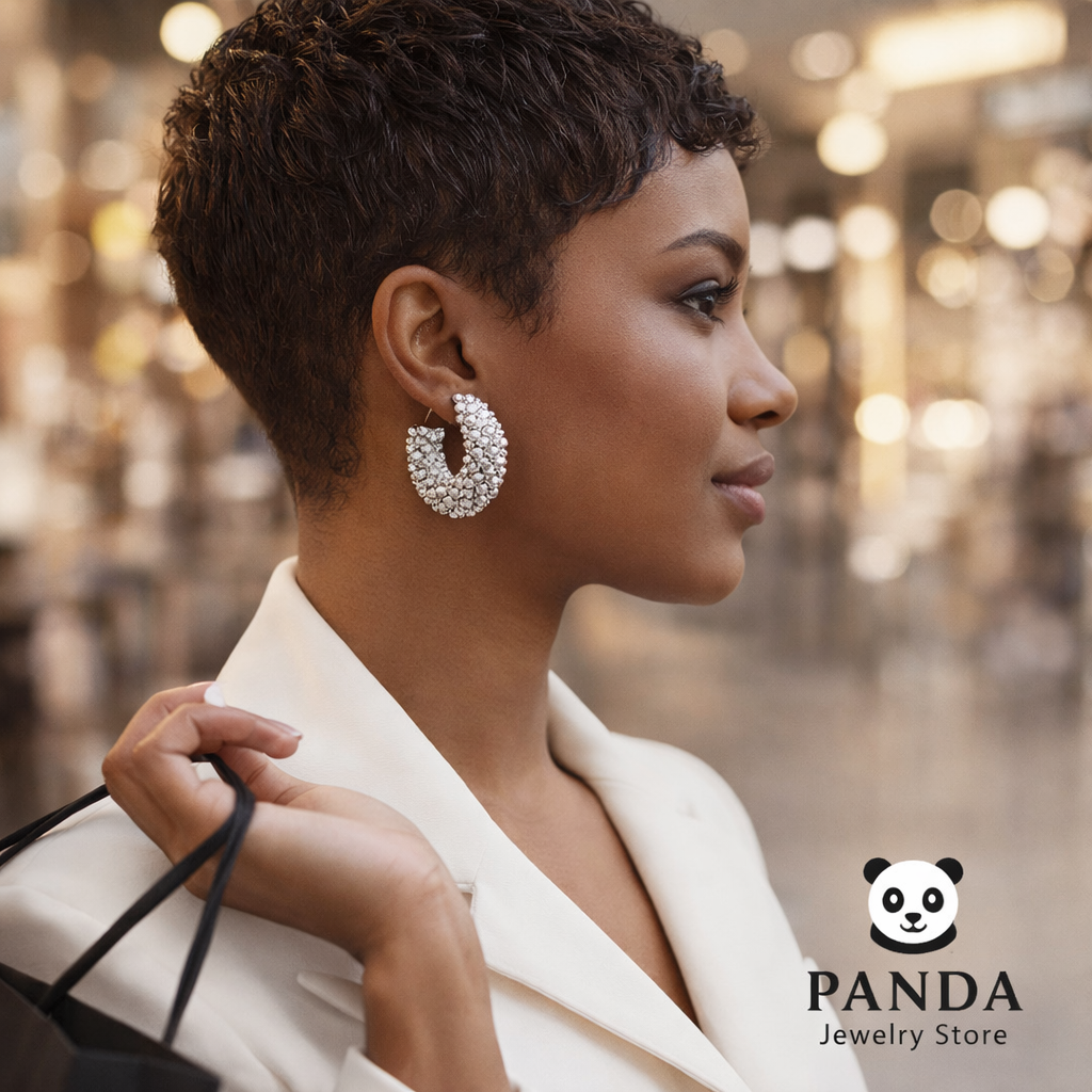 Electroforming Chunky Hollow Large Light Bold Look Exaggerated Jewelry 999 Sterling Silver Round Hoop Statement Earrings (Pre-Sale)