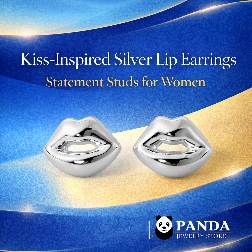 Light Chunky Electroforming Hollow Earrings Large Exaggerated Jewelry Party Gift Women Lips 999 Sterling Silver Stud Earrings