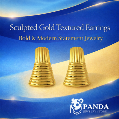 Exaggerated Chunky Electroforming Hollow Large Statement Fashion Jewelry Geometry 999 Sterling Silver Stud Earrings
