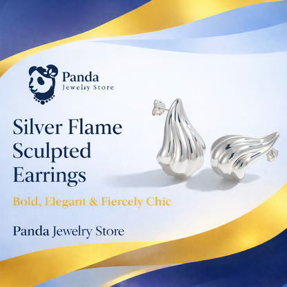 Exaggerated 999 Pure Silver Golden Irregular Hollow Conch Electroforming Chunky Lightweight Fashion Jewelry for Women Daily Wear Earrings