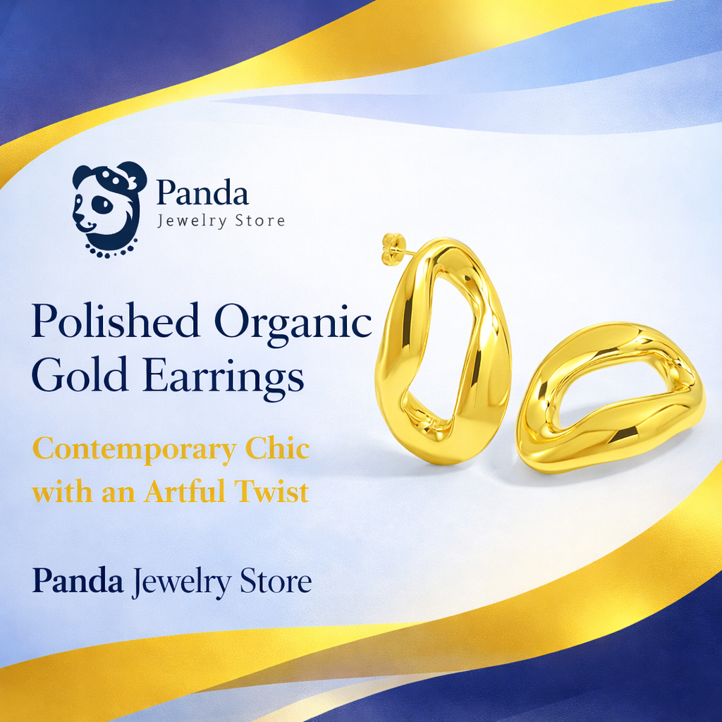 Women Daily Wear Trendy 999 Pure Silver Geometry Huge Hollow Irregular Circle Electroforming Extra Large Stud Earrings