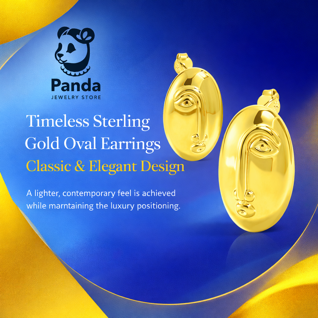 Women Fashion Jewelry Artistic 999 Pure Silver Huge Facial Oval Simple Portrait Electroforming Hollow Statement Earrings