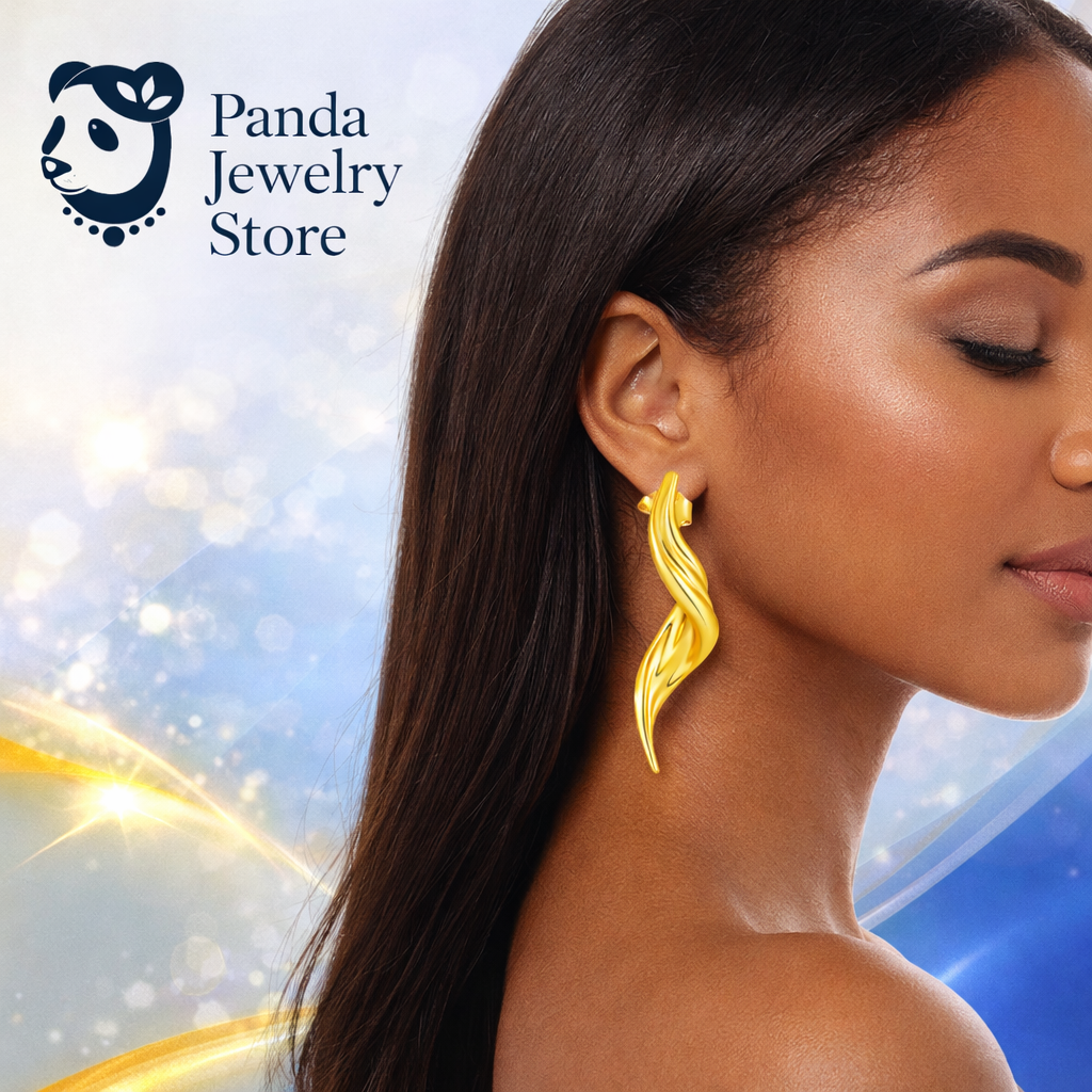 Fashion Irregular Flowing Water 925 Sterling Silver Dangling Earrings
