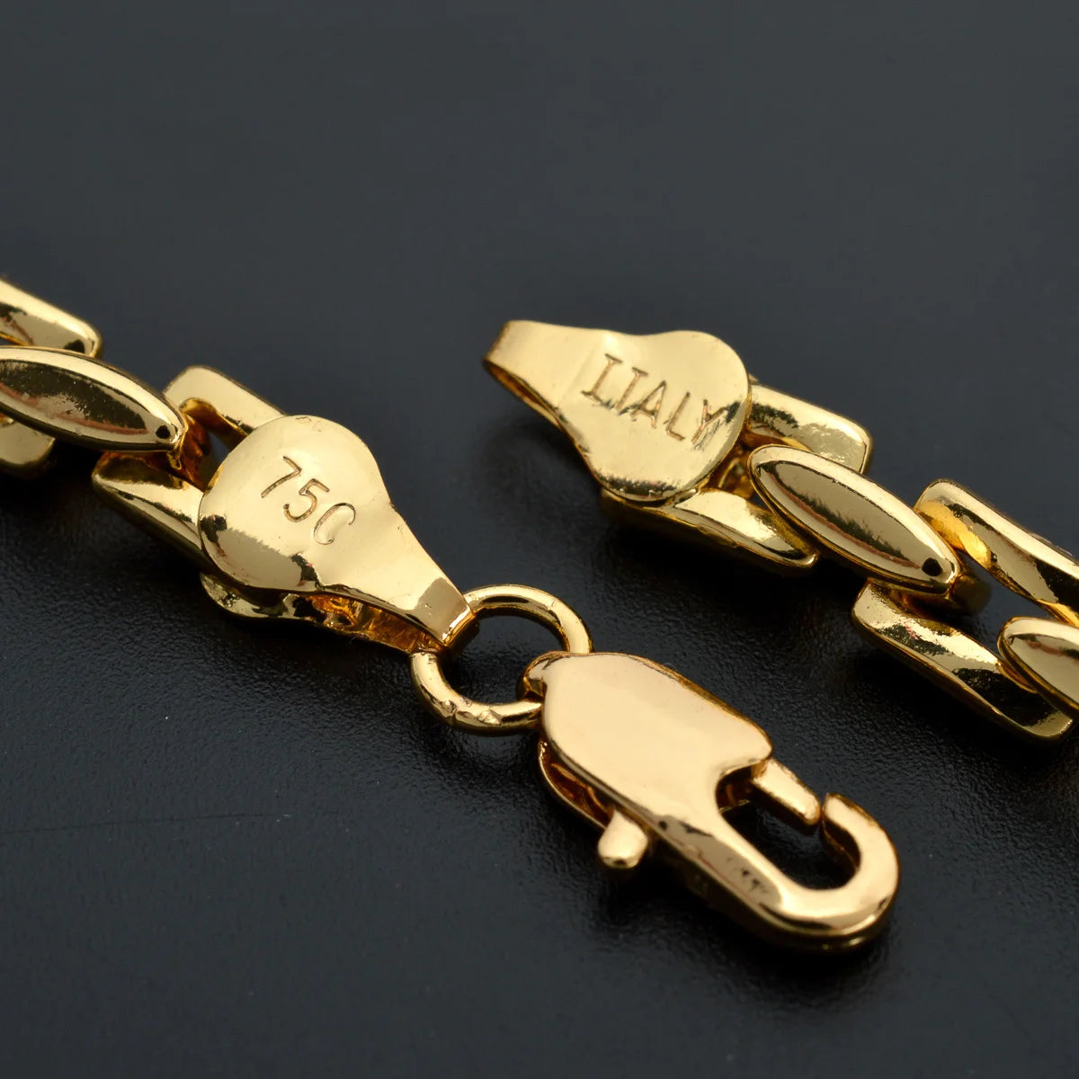 18K Gold-Plated Hiphop Link Chain Necklace Gold Color Choker Classic Trendy Wedding Party Gifts