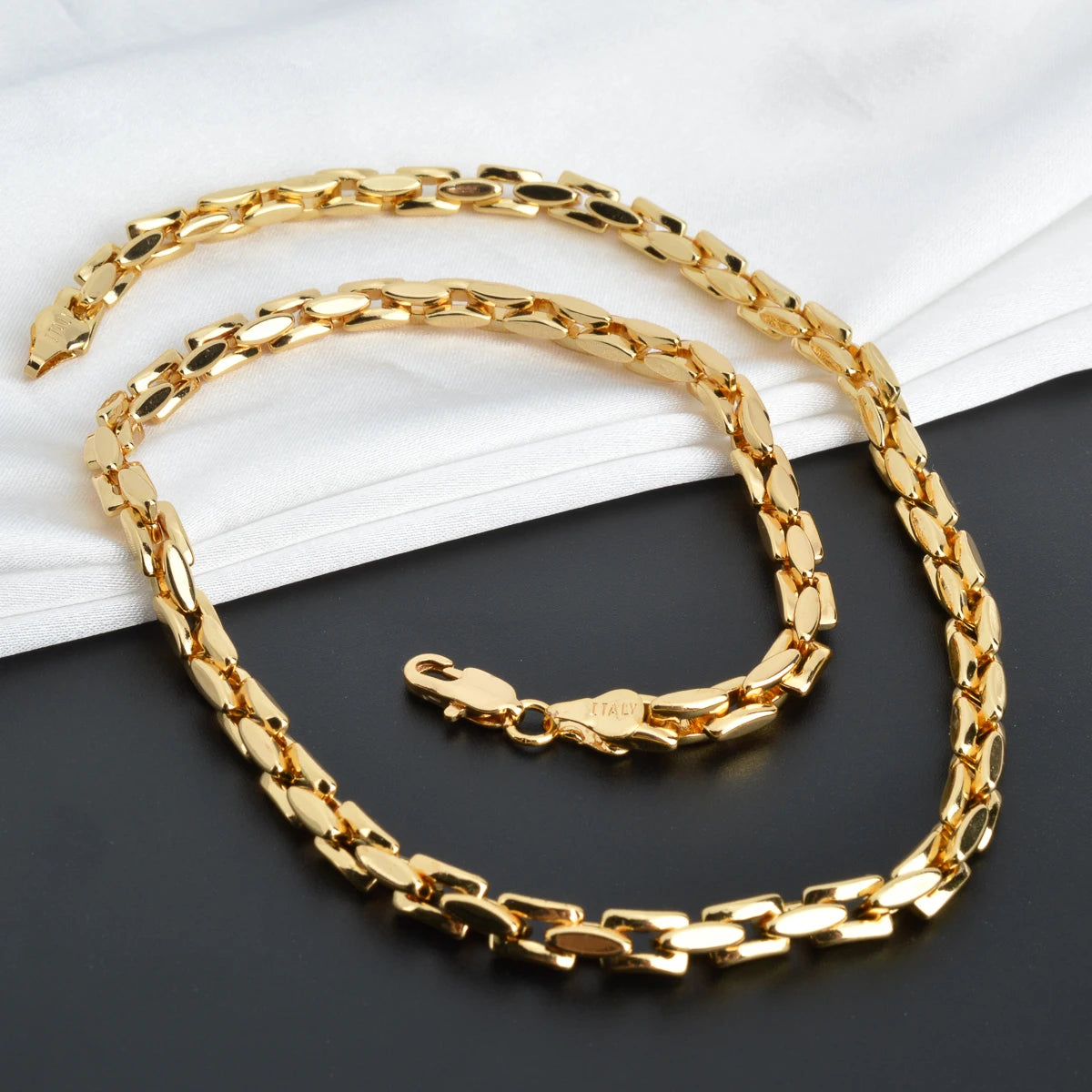 Dubai 18K Gold-Plated Hiphop Link Chain for Men Trendy Wedding Party Gifts