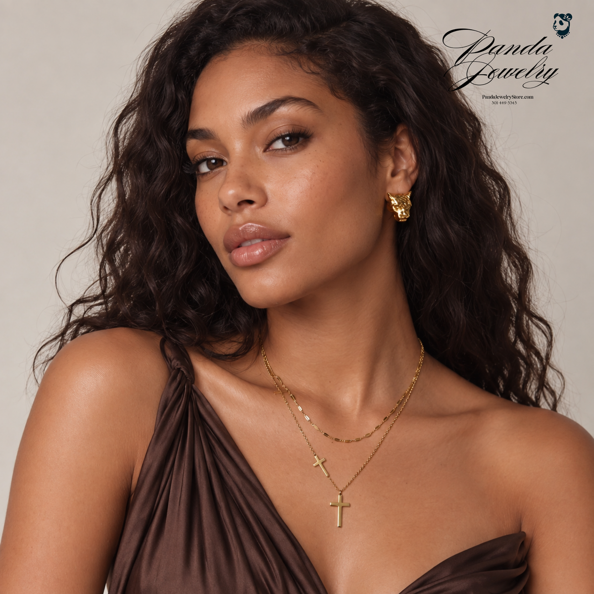 Divine Layers Cross Necklace Set