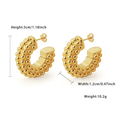 Electroforming Chunky Hollow Large Light Bold Look Exaggerated Jewelry 999 Sterling Silver Round Hoop Statement Earrings (Pre-Sale)