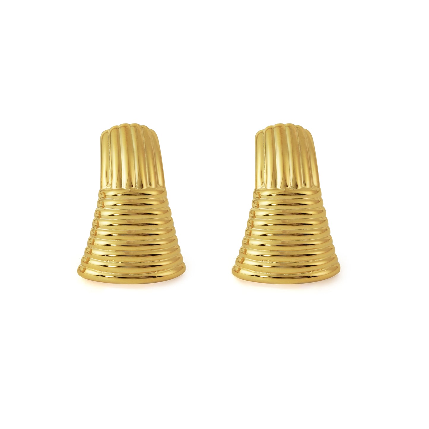 Exaggerated Chunky Electroforming Hollow Large Statement Fashion Jewelry Geometry 999 Sterling Silver Stud Earrings