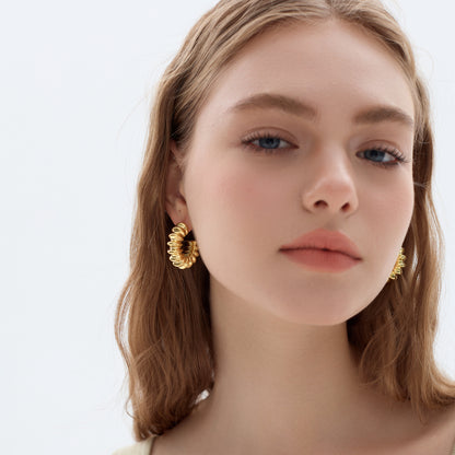 Hollow Chunky Electroforming Earrings Large Light 999 Sterling Silver Exaggerated Jewelry Bold Extra Large Statement Earrings