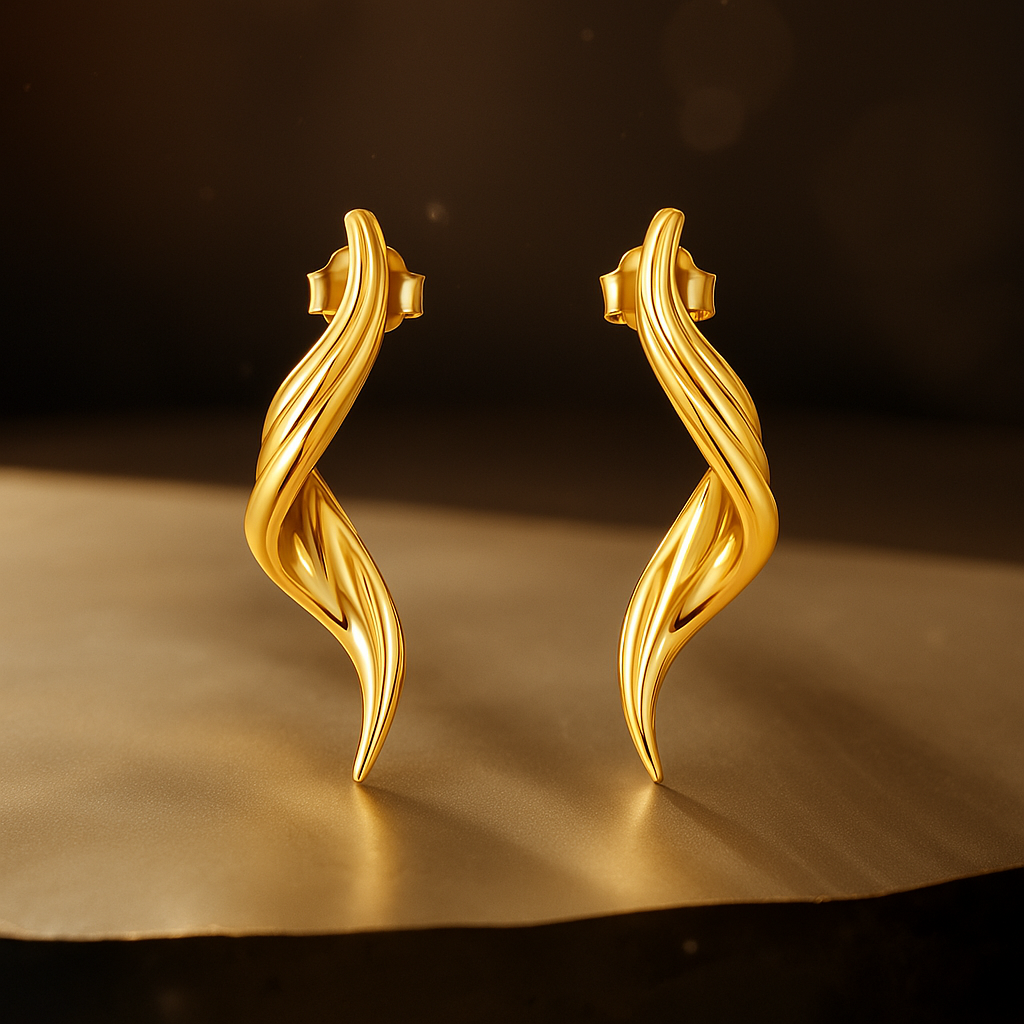 Fashion Irregular Flowing Water 925 Sterling Silver Dangling Earrings