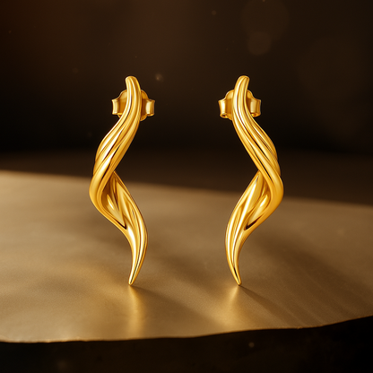 Fashion Irregular Flowing Water 925 Sterling Silver Dangling Earrings