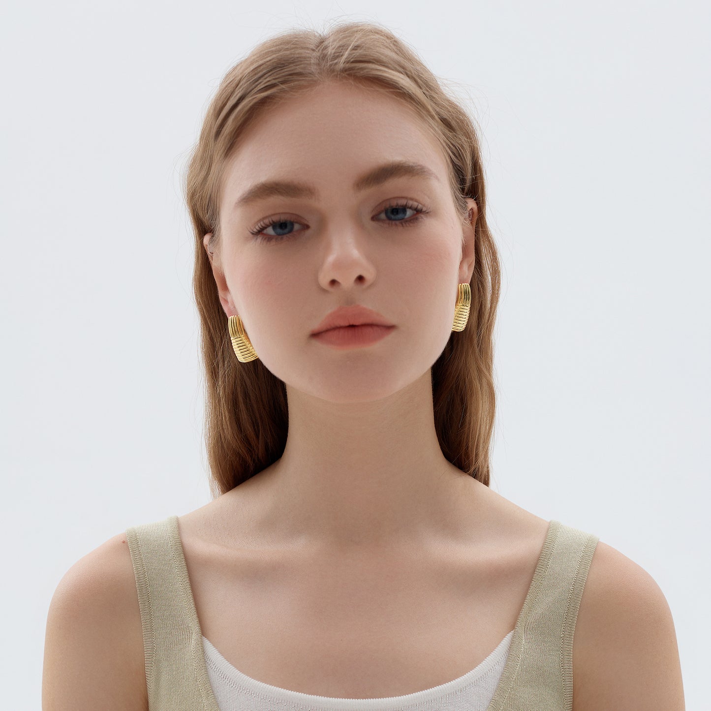 Exaggerated Chunky Electroforming Hollow Large Statement Fashion Jewelry Geometry 999 Sterling Silver Stud Earrings