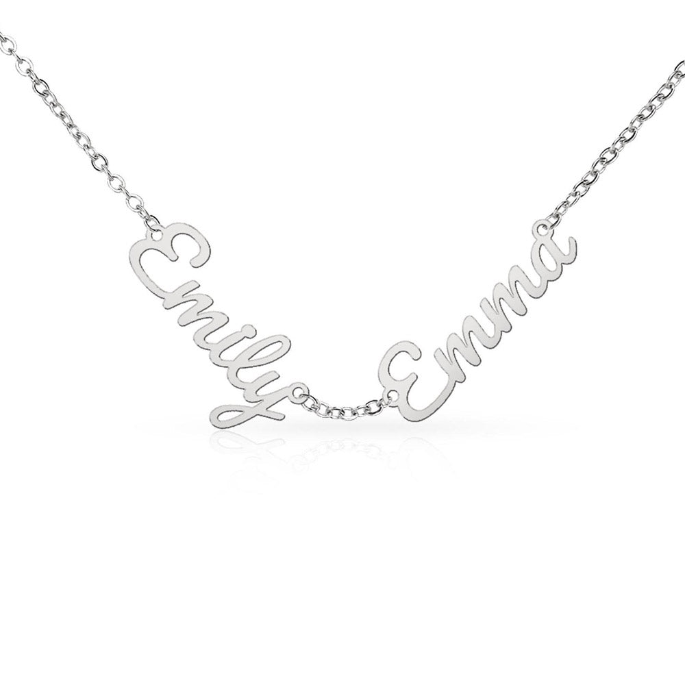 Multiple Name Necklace - Polished stainless steel or 18k yellow gold finish