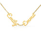 Multiple Name Necklace - Polished stainless steel or 18k yellow gold finish