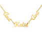 Multiple Name Necklace - Polished stainless steel or 18k yellow gold finish