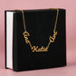 Multiple Name Necklace - Polished stainless steel or 18k yellow gold finish