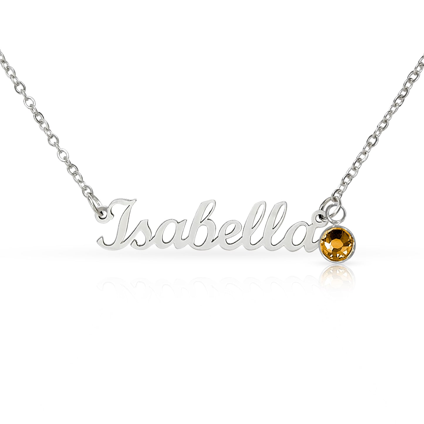 Custom Name Necklace with Birthstone | Panda Jewelry Store