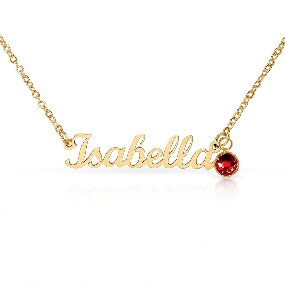 Custom Name Necklace with Birthstone | Panda Jewelry Store