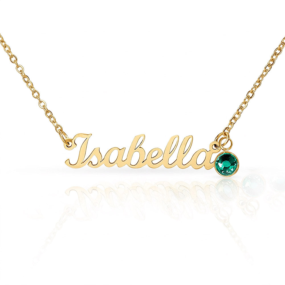 Custom Name Necklace with Birthstone | Panda Jewelry Store
