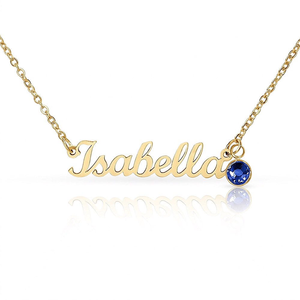 Custom Name Necklace with Birthstone | Panda Jewelry Store