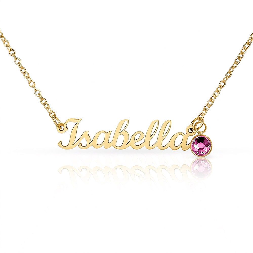 Custom Name Necklace with Birthstone | Panda Jewelry Store