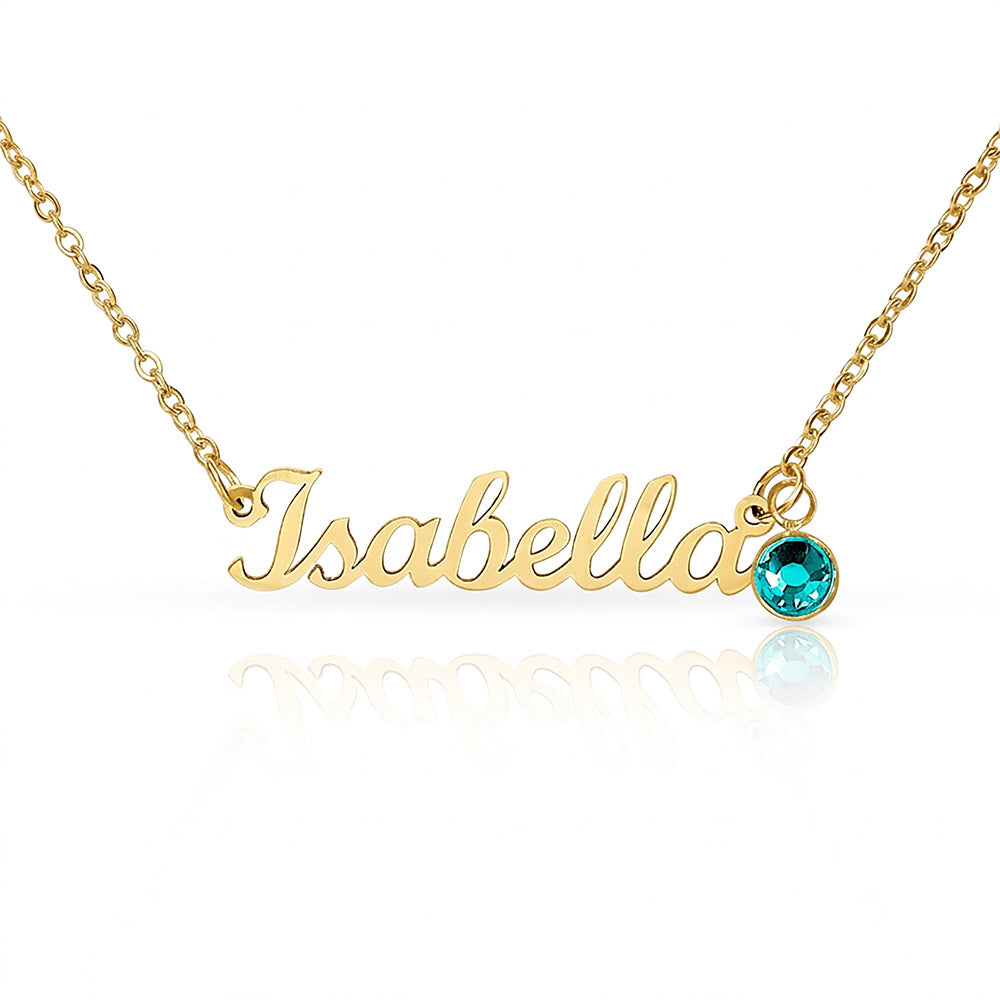 Custom Name Necklace with Birthstone | Panda Jewelry Store