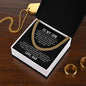 To My Son | From Dad,14K Yellow or White Gold Cuban Link Chain