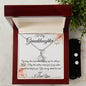 To My Granddaughter | 14K White Gold Finish | Eternal Hope Necklace and Cubic Zirconia Earring Set  with Sparkling 8mm Cushion Cut CZ bundle