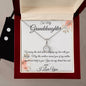 To My Granddaughter | 14K White Gold Finish | Eternal Hope Necklace and Cubic Zirconia Earring Set  with Sparkling 8mm Cushion Cut CZ bundle