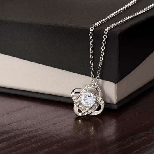NP Just For You, a Love Knot Necklace.