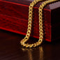 14k Yellow Gold Cuban Link Chain for Men – Premium Stainless Steel, Luxury Gift for Him | Panda Jewelry Store