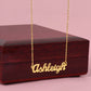 Personalized Name Necklace – Polished Stainless Steel, Up to 10 Characters