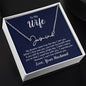 To my wife, Love, Your Husband Signature Style Name Necklace | 18K yellow gold finish