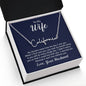 To my wife, Love, Your Husband Signature Style Name Necklace | 18K yellow gold finish