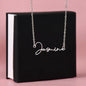 To my wife, Love, Your Husband Signature Style Name Necklace | 18K yellow gold finish