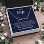 To my wife, Love, Your Husband Signature Style Name Necklace | 18K yellow gold finish