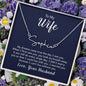 To my wife, Love, Your Husband Signature Style Name Necklace | 18K yellow gold finish