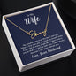 To my wife, Love, Your Husband Signature Style Name Necklace | 18K yellow gold finish