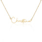 To my wife, Love, Your Husband Signature Style Name Necklace | 18K yellow gold finish
