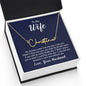 To my wife, Love, Your Husband Signature Style Name Necklace | 18K yellow gold finish