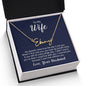 To my wife, Love, Your Husband Signature Style Name Necklace | 18K yellow gold finish