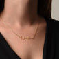 To my wife, Love, Your Husband Signature Style Name Necklace | 18K yellow gold finish