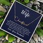 To my wife, Love, Your Husband Signature Style Name Necklace | 18K yellow gold finish